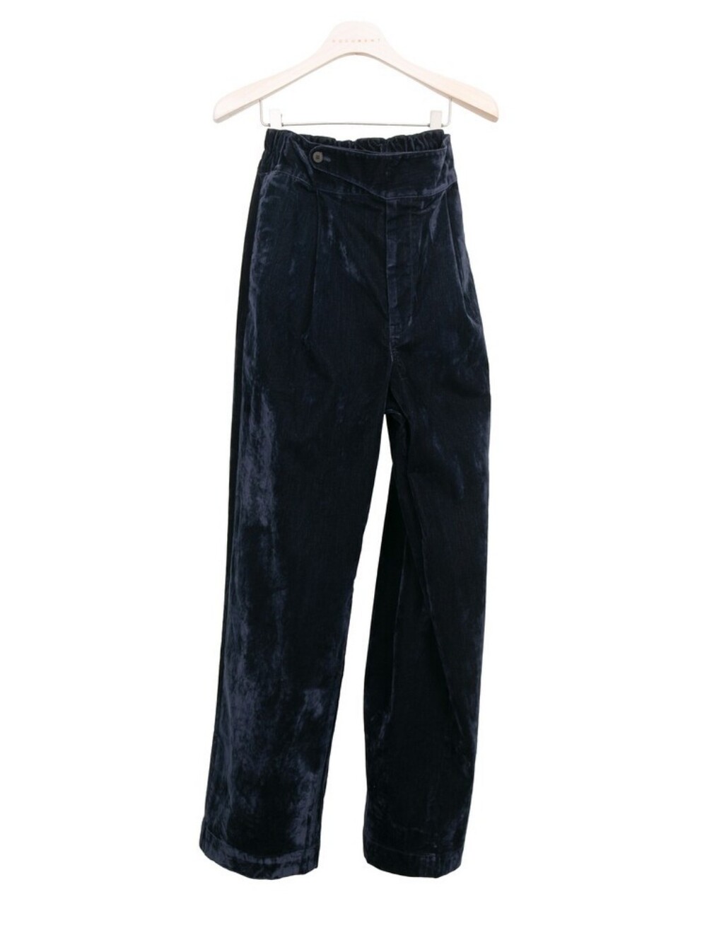 Document Velvet Denim Tuck Trouser